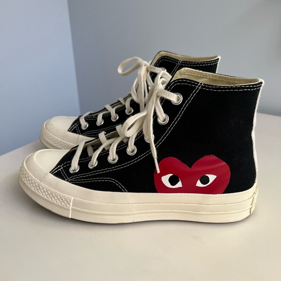 Converse Play Comme des Garcons black high tops - Picture 2 of 9